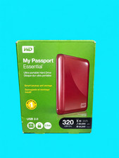 WD My Passport Essential 320GB Red USB 2.0 External Hard Drive WDBAAA3200ARD picture