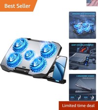 Versatile Laptop Cooling Pad with Dual USB Ports & 5 Quiet Fans for Home Office picture