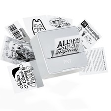 PRT Mini Sticker Printer, Portable Thermal Printer with 1 Roll Sticker Paper, In picture
