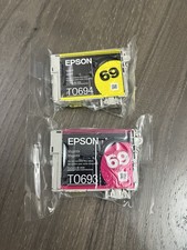 NEW Genuine Epson 69 T0694 T0693 Yellow Magenta Ink Cartridge OEM picture