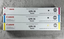 Canon GPR-36 Tri-Color Toner Cartridges Magenta Cyan Yellow New Sealed picture