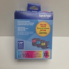 NEW OEM - BROTHER LC105CL XXL 3-PACK COLOR INK CARTRIDGES - LC1053PKS 2027 picture