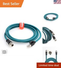 M12 X-Coded 8 Pin to RJ45 5M Cat 7e Ethernet Cable - 10Gb High-Speed Transmis... picture