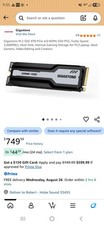 Gigastone M.2 SSD 4TB PCIe 4.0 NVMe SSD PS5, Turbo Speed 5,000MB/s, Heat Sink, picture