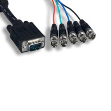 Kentek 10'ft VGA to 5BNC RGBHV Video Cord EMI/RFI 28AWG TV PC Monitor Projector picture