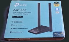NEW, SEALED. TP-LINK AC1300 Wireless Wi-Fi USB 3.0 Adapter-Black Archer T4U Plus picture