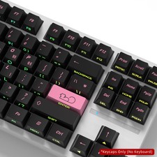 Korean Cat Keycaps Cherry Profile Translucent Side Printed Mechanical Keyboard picture