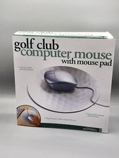 Vintage Golf Club Computer Mouse w/Mouse Pad Mouse Looks Like A Driver NEW 2001 picture