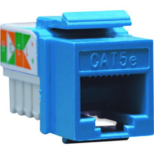 DataComm 20-3425-BL Box/100 Cat 5e RJ45 1-Port Keystone Jack Blue picture