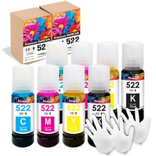 8 PK 560ML Koala 522 Ink Refill Kit Fit for Epn ET-4800 2800 2803 2400 2720 4700 picture