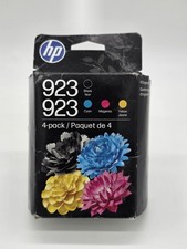 Genuine HP 923 Black, Cyan, Magenta, Yellow Ink Set 6C3Y8BN SEALED  exp 11/2027 picture