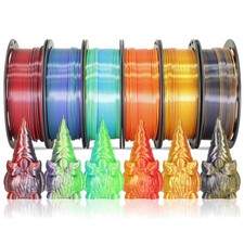 6 Spools Bicolor Dual Color 1.75mm 3D Printer Filament Bundle, 3D Printing Si... picture
