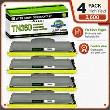 4PK Black TN360 Toner Cartridge For Brother MFC-7345N MFC-7440N MFC-7840W 7320 picture