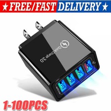 US 4 Port Fast Quick Charge QC 3.0 USB Hub Wall Home Charger Power Adapter Lot picture