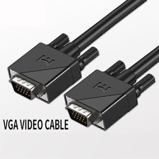 VGA (3+6) 15 Pin Male to Male Plug Computer Monitor Cable Wire Cord 1.5m - 3m picture