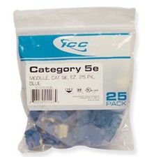 MODULE CAT 5e EZ 25 PK BLUE IC107E5CBL UPC 633758022064 picture