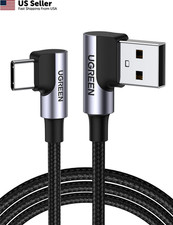 UGREEN USB to C Cable 90 Degree C Fast Charging Cord 1.6FT, Black  picture
