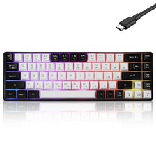 Guiheng 60% Wired Gaming Keyboard RGB Backlit 68 Keys Mini Mechanical Feel picture