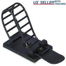 25x Heavy Duty Adjustable Adhesive Cable Straps Cord Management Tie 1.0