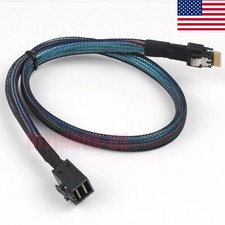Slim SAS SFF-8654 4i Straight to HD Mini SAS 4i SFF-8643 Convertor Cable 50CM picture