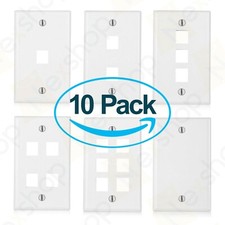 10x Nex Keystone Jack RJ45 CAT Network Face Wall Plate - 0 1 2 3 4 6 Port - Lot picture