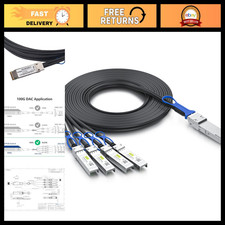 100G QSFP28 to 4X 25G SFP28 Breakout DAC Passive Copper Cable, 1M Twinax picture