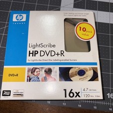 HP Lightscribe DVD+R 4.7GB 120min Video 16x (10 Pack) NEW picture