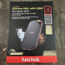 SanDisk Extreme PRO USB4 Portable SSD 4TB SDSSDE82-4T00-G25 3800MB/s NEW SEALED picture