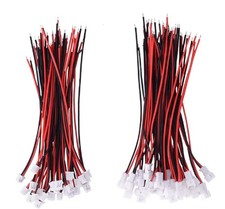 Letool 30 Pairs JST 1.25mm 2 Pin Micro Male Female Connector Plug with Red Black picture