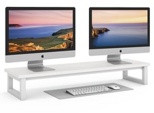 YAOHUOO Dual Monitor Stand Riser, 39Inch Large Monitor Stands for 2 Monitors, Co picture