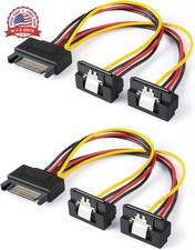 SATA Power Cable,2-Pack 6-Inch 15Pin SATA to 2xSATA Cable picture