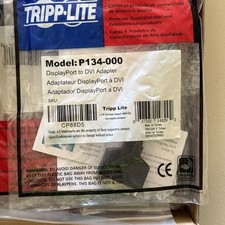 Lot Of 10 (1 Case) Tripp Lite P134-000 Display Port DP x DVI Video Adapter M x F picture