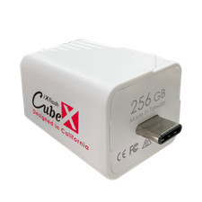 iXflash Cube 256GB iPhone iPad Auto Backup Photo Storage Memory Drive MFi USB-C picture