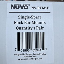 Nuvo Single-Space Rack Ear Mounts (NV-REM1U) - 1 Pair NEW picture