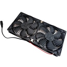 DC 12V Cooler Dual 12cm Fan 3200RPM for PC Router Cabinet Air Intake Exhaust picture