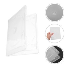 8Pcs Transparent Ps Cd Storage Box Double Disc Holder Stackable picture