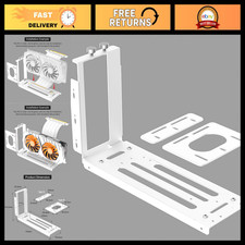 Vertical GPU Mount Bracket - 2 Slot Graphics Card Holder, eGPU Dock Station, Whi picture