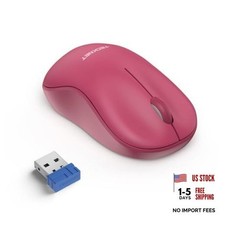 Portable Ambidextrous 2.4 GHz Wireless Mouse for Laptop- Dark red picture