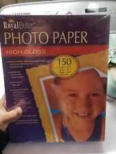 NEW Royal Brites Photo Paper High Gloss 150 Sheets , 8.5 × 11 in. 9 Mil picture