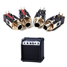 2Pcs 6.35mm 1/4 2Pin Female Audio Stereo Phone Jack Headphone Socket Connector picture