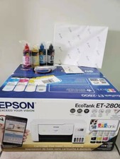New Epson Printer With 4X100ml Sublimation Ink & 110  Paper 2800 2803 white picture