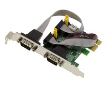 PCIe RS232 Card 2 Ports POS Power On Serial 5V Or 12V. ASIX 99100 Chipset picture