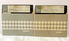 TANDY DeskMate II - Sample Data Vintage Software 5.25 Floppy Disk Set 1986 picture
