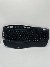 Logitech K350 Wireless Wave Keyboard Ergonomic Tested No USB Dongle picture