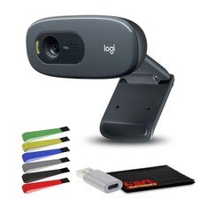 Logitech C270 Desktop or Laptop Webcam,  HD 720p Video Calling Bundle picture