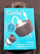 BNIB ~ Quirky POWERCURL for Apple USB Cable & Power Adaptor ~ Black  picture