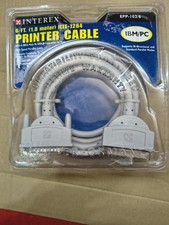 Interex IEEE-1284 Printer Cable High Speed DB25 To Centronics 36 6 Ft Gray New picture