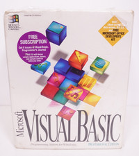 Brand New Microsoft Visual Basic 3.0 Pro (PC/Windows,1994) 2 CD w/Office Dev Kit picture