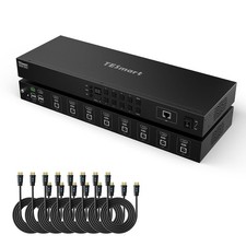 TESmart 8-Port HDMI KVM Switch 4K 30Hz USB 2.0 Rackmount 8 Cables RS232 picture