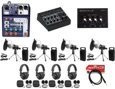 Soundcraft 4-Person Podcast Podcasting Recording Kit w/Mics+Stands+Headphones picture